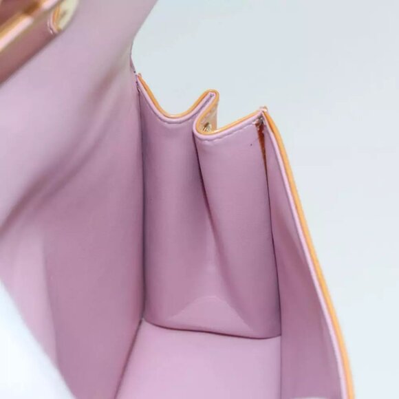 LOUIS VUITTON Vernis Spring Street Hand Bag Marshmallow Pink M91033 Auth - Picture 11 of 16